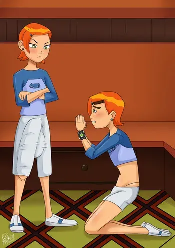 [BGRedrum] Gwen punishes Ben (Ben 10) manga cover