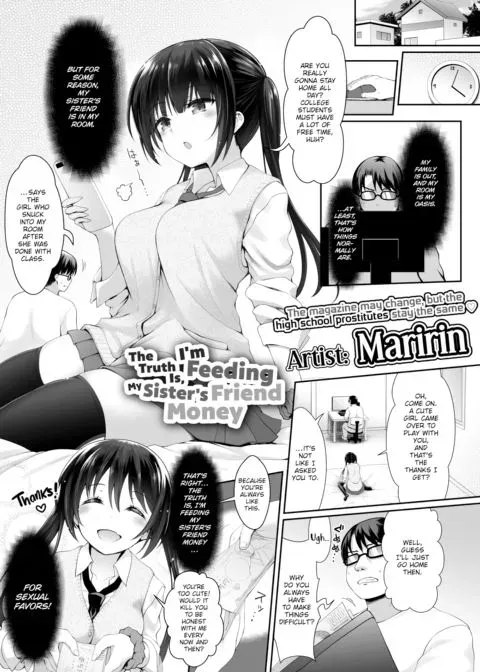 The Truth Is, I’m Feeding My Sister’s Friend Money manga cover