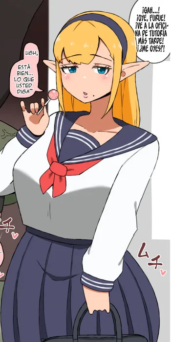 [Yasei Namahamu] La chica elfa y el profesor orco [ReisZzz] [Spanish] manga cover