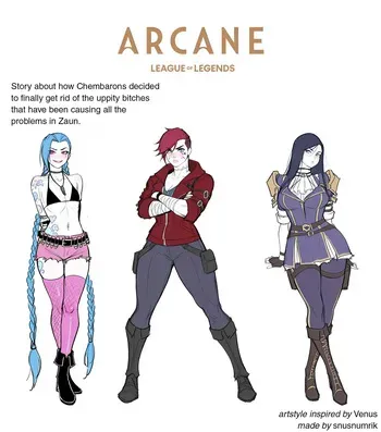 [GURO warning] Arcane Story _ league of legends (artist:snusnumrik) manga cover