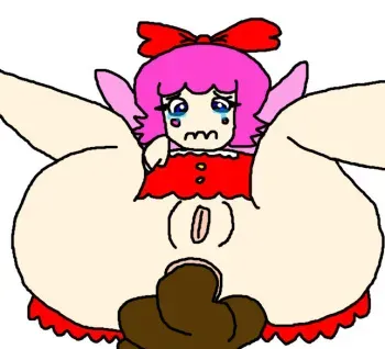 Ribbon is crying because she made a turd manga cover