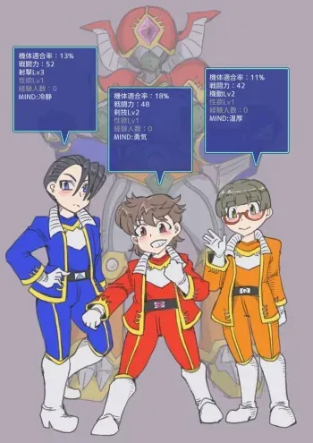 [Koganemushi] Josei-gata Robo ni Notte Tatakau Shounen Pilot-tachi manga cover