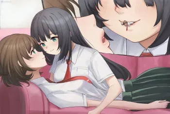 [kuroihassan] Two girls manga cover