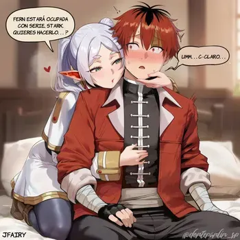 [DontePanlin] ¡Lo siento Fern! ¡Que te jodan perra tetona! (Sousou no Frieren) [Spanish] [JFairy Traslate] [AI Generated] manga cover