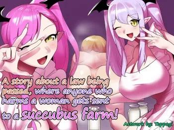 A story about a law being passed, where anyone who harms a woman gets sent to a Succubus farm! manga cover