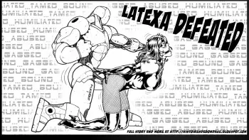 Latexa Defeated (Superheroine fighting and bondage) manga cover