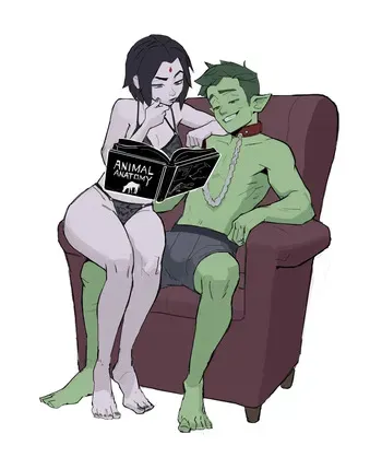 [amugea] Raven x BB (Teen Titans) manga cover