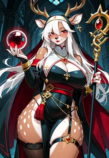 DEER NUN POV – GOLD THIGH STRAP GRIP [AI Generated] manga cover