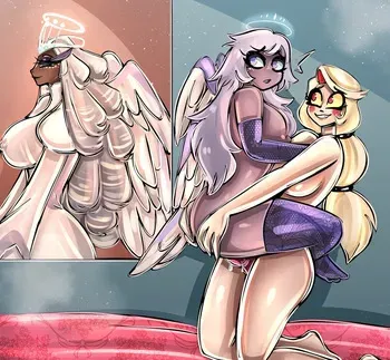[Bitter] Charlie & Emily fucking behind Sera's back (Hazbin Hotel) manga cover