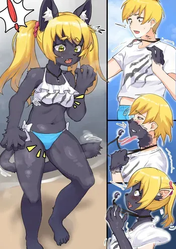 [yata] Swimsuit Female Furry Transformation (Pixiv Fanbox) manga cover