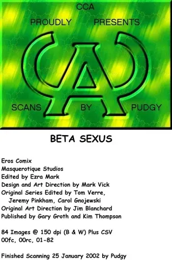 Beta Sexus #1 - Victims [HQ] manga cover