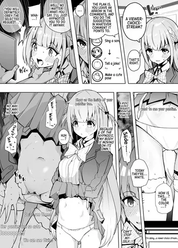 [Dendou Castella] aqtn Saimin de Kyousei Anka Haishin | Aqtn's Forced "Viewer-Choice Stream" via Hypnosis (Minato Aqua) [English] [Morally Bankrupt Wizard Translations] manga cover