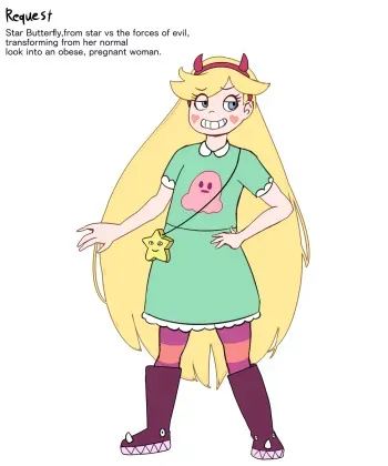 [Pixiv] star butterfly, weight gain pregnancy manga cover