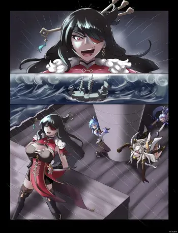 [veiled616] Stormy Winds, Scarlet Lusts (Genshin Impact) (Fanbox) manga cover