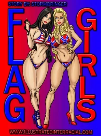 Flag girls chapter 1 [illustratedinterracial] manga cover