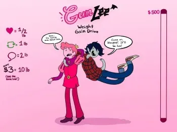 Marshall Lee and Prince Gumball Weight Gain manga cover