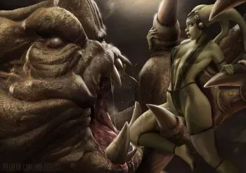 [Ninjartist] Oola & The Rancor [Star Wars] manga cover