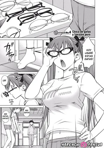 [Aizome Gorou] Megane Musume Junjou (Ooki Onnanoko wa sukidesu ka? Chap.4) | Chica de gafas y corazon puro (Te gustan las chicas grandes? Cap.4) [Spanish] [Harenchi no Fansub] [Digital] manga cover
