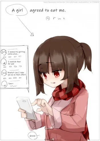 [rux] Onnanoko ni Marunomi Shite Moraimashita | A girl agreed to eat me [English] manga cover