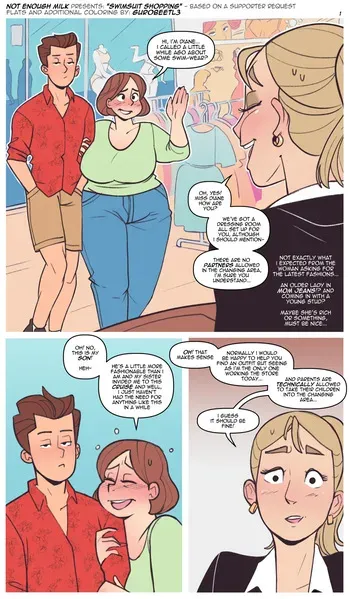 [Not Enough Milk] Swimsuit Shopping [English] [Colorized] [Ongoing] manga cover