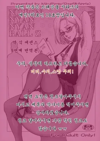 (C91) [Niku Ringo (Kakugari Kyoudai)] NIPPON NYAN NYAN BALL Z | 일본의 꽁냥꽁냥 볼 z (Dragon Ball Z) [Korean] [에센스] manga cover