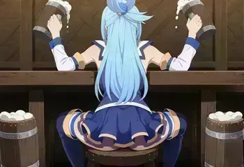 Aqua - KonoSuba (32 images) kraken ai generated manga cover