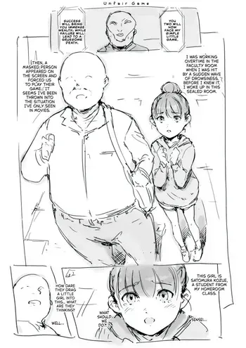 [Nanashi no Chinpoppu] Rifujin na Game | Unfair Game [English] [NudeSalad] manga cover