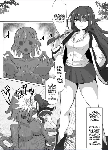 [Anomano] Yankee Taimashi-chan Naedoko Shikyuuka | La transformación de una problematica exorcista en un útero semillero [Spanish] [Slarka] manga cover