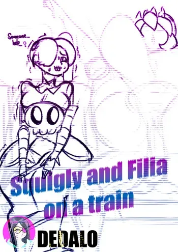 [Dedalo] Squigly and Filia on a train (Skullgirls) (WIP) manga cover
