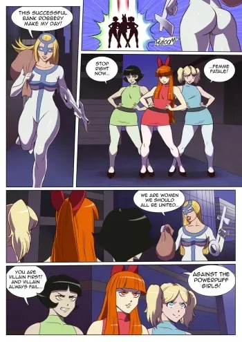 [Sats-VanBrand] Badass Powerpuff Girls vs Femme Fatale manga cover