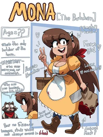[CoolerINKER] MONA THE BUTCHER (OC by CoolerINKER) manga cover