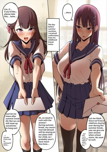A Summer Vacation with My Twin Childhood Friends manga cover