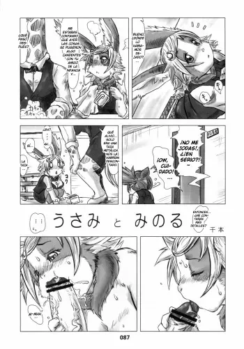 (C81) [Mayoineko (Senbon)] Usami to Minoru (Kemokko lovers 2) [Spanish] manga cover