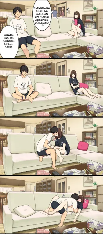 [Wakamatsu] Oya ga Mitenai Kan ni Sex Shiteru Shitei, H Scene Append ver [French] manga cover