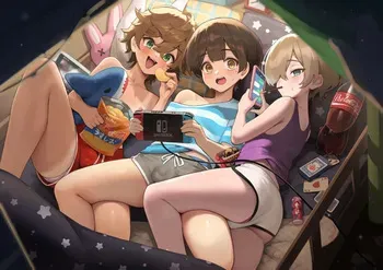 [白色灯] お泊り会ショ夕 差分 manga cover