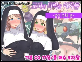 [Sokkou Karaage (Karariagari)] Koubi ni Ochita Onnatachi ~Inran Sister Hen~ | 교미에 타락한 여자들 ~음란 수녀편~ [Korean] manga cover