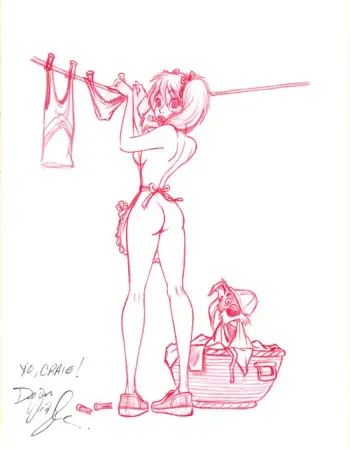 Mandy (sketches) - by Dean Yeagle manga cover